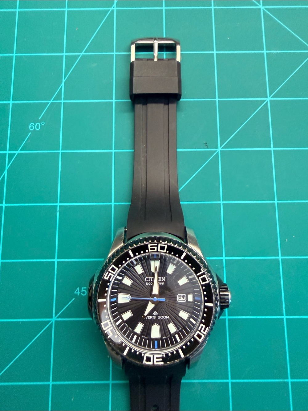 Citizen Black Dive Watch—some wear and scratches